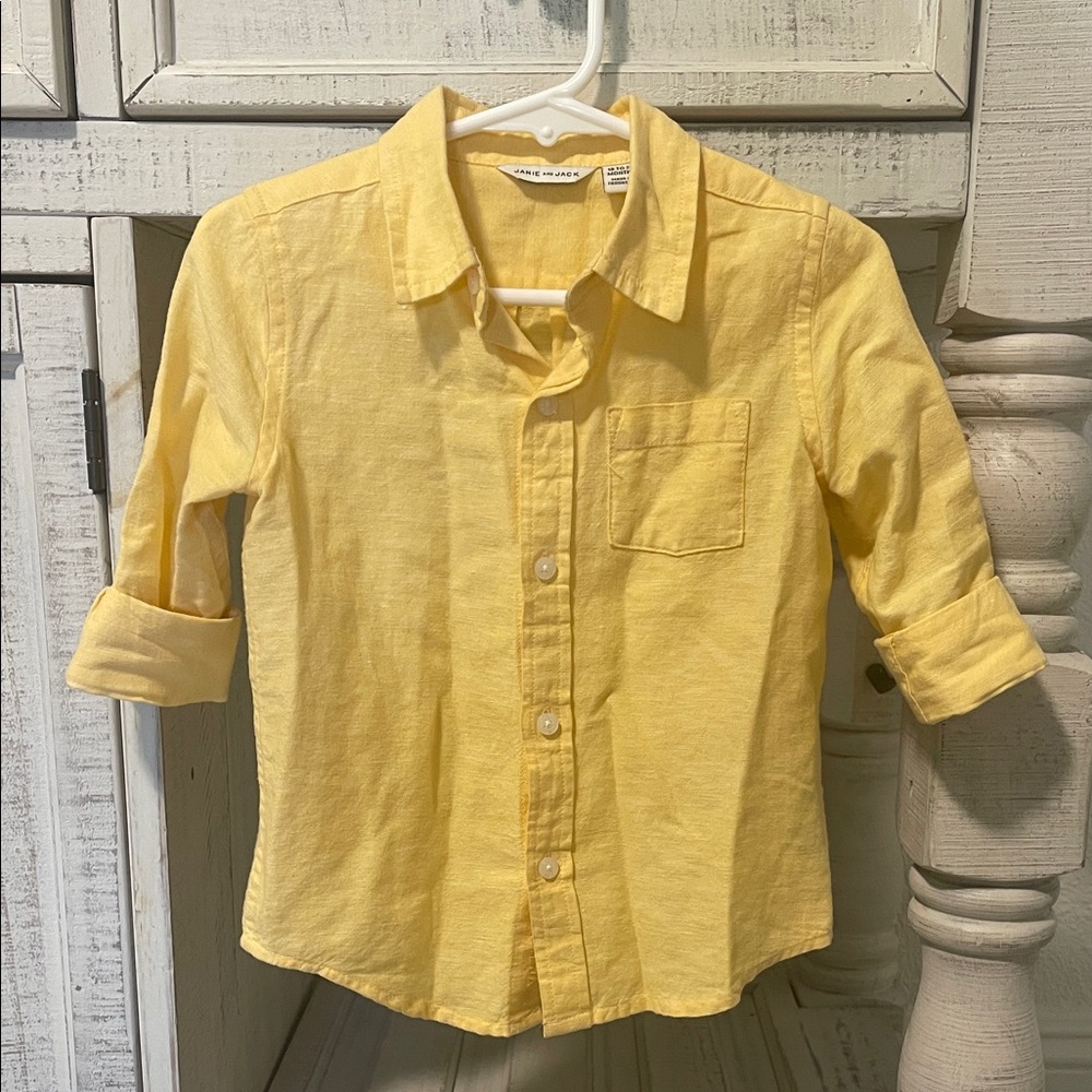 Janie and Jack Sunny Yellow Button-Down Shirt